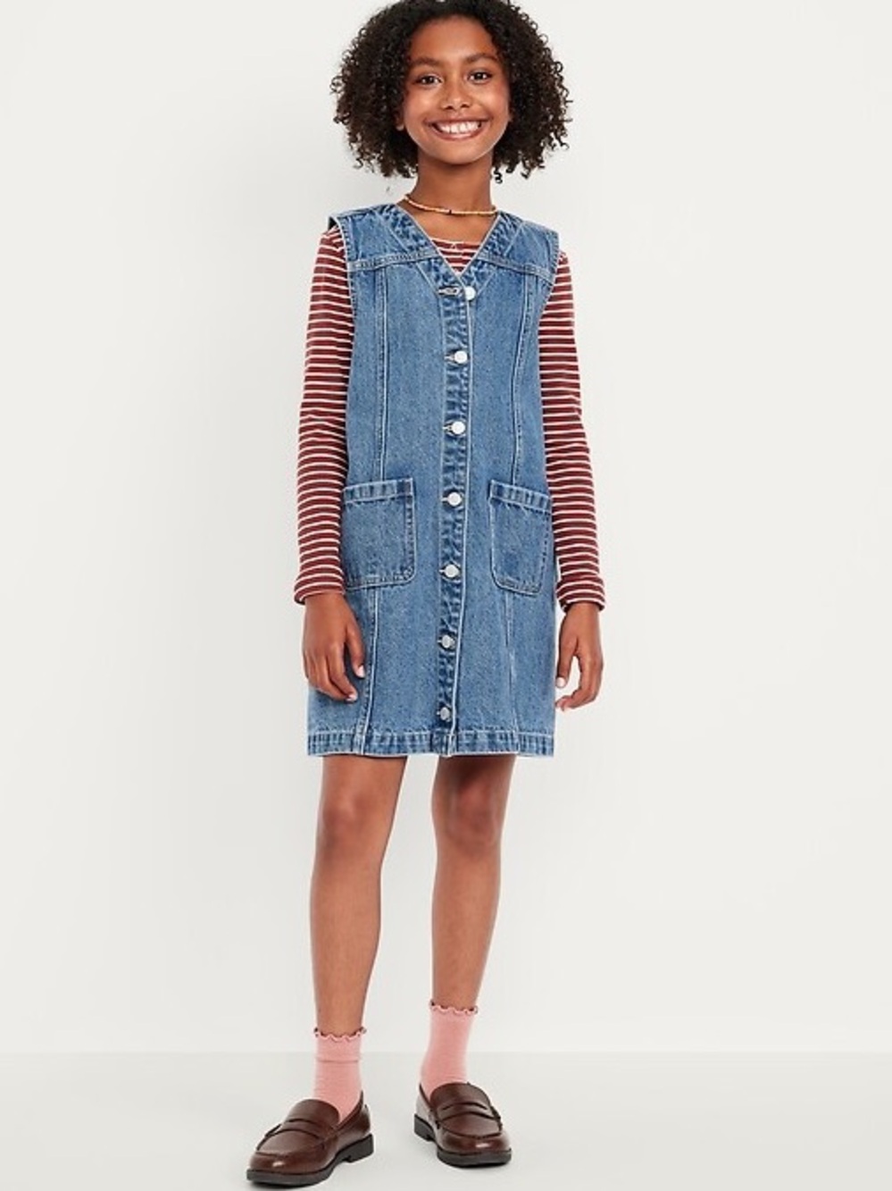 Old Navy Sleeveless Pocket Jean Dress for Girls